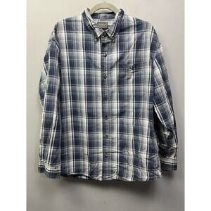 C.E. Schmidt Workwear Shirt Men's Size‎ XL Blue Long Sleeve Heavy Cotton Work